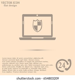 Vector illustration of a computer