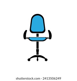 Ilustración vectorial de una silla de ordenador