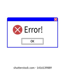 Vector illustration of a computer error window with a fatal error