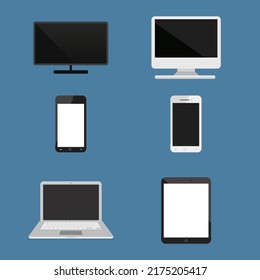 Vector Illustration Computer Monitor Smartphone Icon