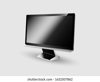 Vector illustration of a computer monitor for use