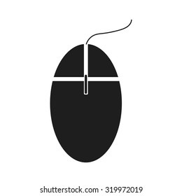 Vector illustration of computer mouse icon.