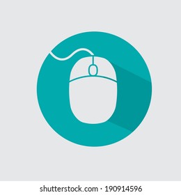 Vector illustration of computer mouse symbol