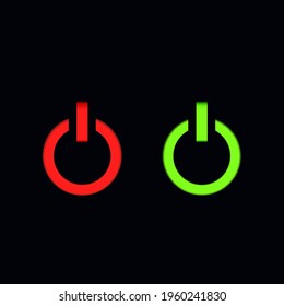 vector illustration of computer power button, electronic appliance, mobile app