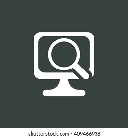 Vector illustration of Computer scan sign icon on dark background.