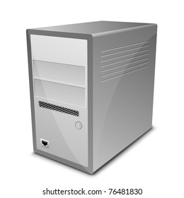 Vector Illustration Of Computer Server