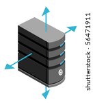 Vector illustration of computer server box