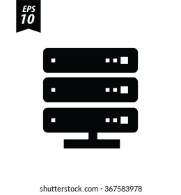 A vector illustration of computer servers