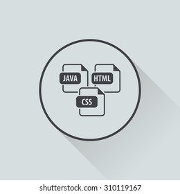 vector illustration of computer technology modern icon