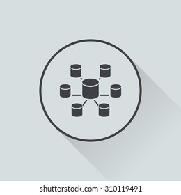 vector illustration of computer technology modern icon