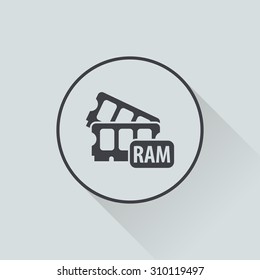 vector illustration of computer technology modern icon
