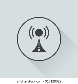 vector illustration of computer technology modern icon