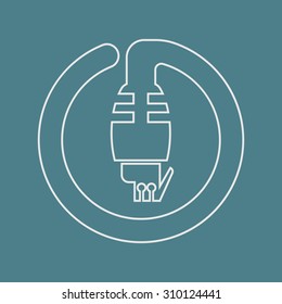 vector illustration of computer technology modern icon