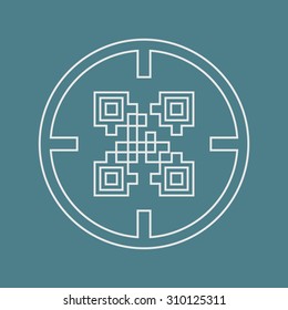 vector illustration of computer technology modern icon