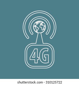 vector illustration of computer technology modern icon