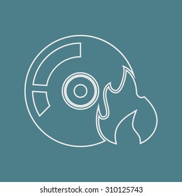 vector illustration of computer technology modern icon