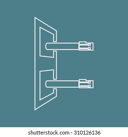 vector illustration of computer technology modern icon