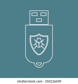 vector illustration of computer technology modern icon