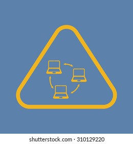 vector illustration of computer technology modern icon