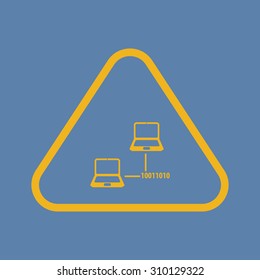 vector illustration of computer technology modern icon