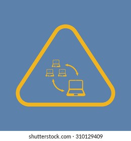 vector illustration of computer technology modern icon