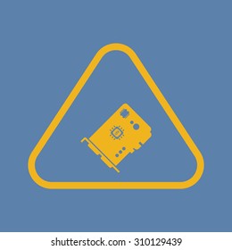 vector illustration of computer technology modern icon