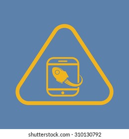 vector illustration of computer technology modern icon