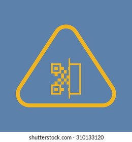 vector illustration of computer technology modern icon