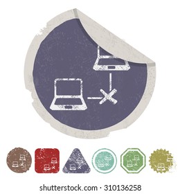 vector illustration of computer technology modern icon