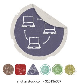 vector illustration of computer technology modern icon