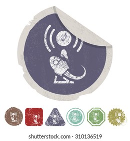vector illustration of computer technology modern icon