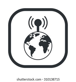 vector illustration of computer technology modern icon