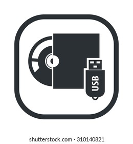 vector illustration of computer technology modern icon