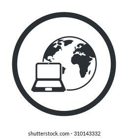 vector illustration of computer technology modern icon