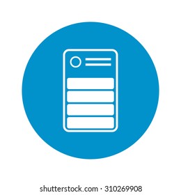 vector illustration of computer technology modern icon