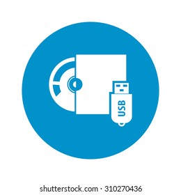 vector illustration of computer technology modern icon