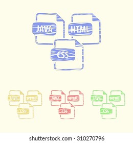 vector illustration of computer technology modern icon