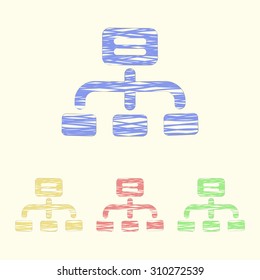 vector illustration of computer technology modern icon