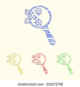 vector illustration of computer technology modern icon