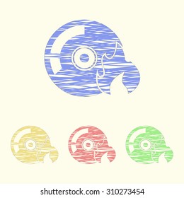 vector illustration of computer technology modern icon