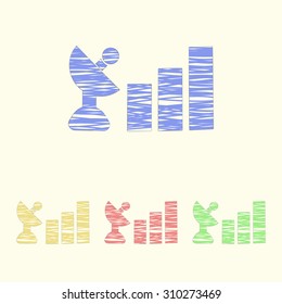 vector illustration of computer technology modern icon