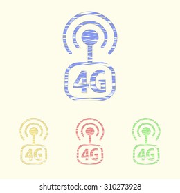 vector illustration of computer technology modern icon