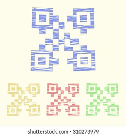 vector illustration of computer technology modern icon