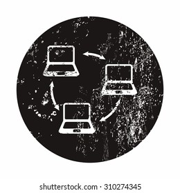 vector illustration of computer technology modern icon