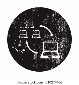 vector illustration of computer technology modern icon