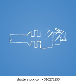 vector illustration of computer technology modern icon