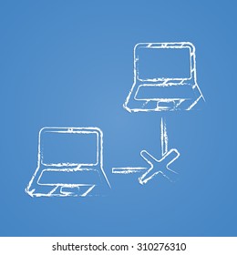 vector illustration of computer technology modern icon