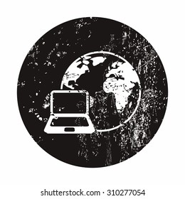 vector illustration of computer technology modern icon