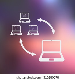 vector illustration of computer technology modern icon