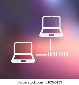 vector illustration of computer technology modern icon